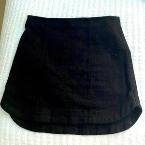 Altar’d State black right denim mini skirt XS